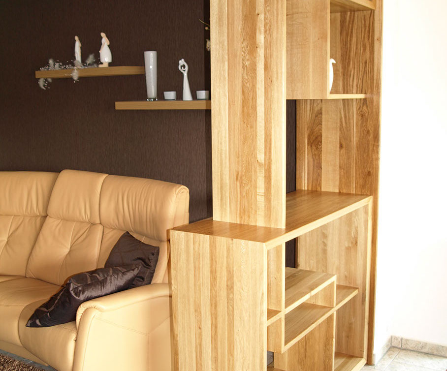 Edelholz Raumteiler Wohnzimmer